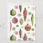 季節のごあいさつピンク緑のスクリプト写真 シーズンカード (裏面)