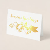 季節のごあいさつフォイルベルズホリデーカード 箔カード (正面)