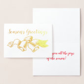 季節のごあいさつフォイルベルズホリデーカード 箔カード (ディスプレー)