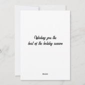 季節のごあいさつブラックサンタクロースのクリスマスキャット シーズンカード (裏面)