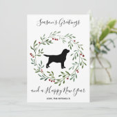 季節のごあいさつブラックラブラドールエレガントドッグ シーズンカード (スタンド正面)