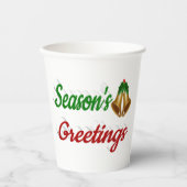 季節のごあいさつベルクリスマススクリプト 紙コップ (正面)