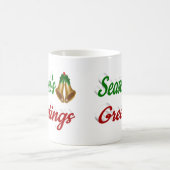 季節のごあいさつベルクリスマスハーフスクリプト コーヒーマグカップ (中央)