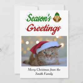 季節のごあいさつベルクリスマス写真スクリプト シーズンカード