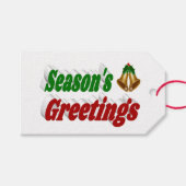 季節のごあいさつベルズクリスマスタイポグラフィ ギフトタグ (正面(横))