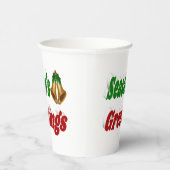 季節のごあいさつベルズクリスマスタイポグラフィ 紙コップ (右)