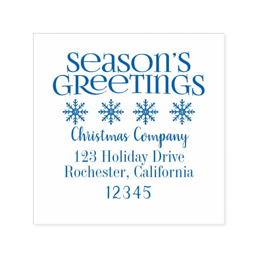 季節のごあいさつホリデイ差出人住所 セルフインキングスタンプ (デザイン)