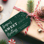 季節のごあいさつホリデークリスマスホワイトグリーンギ ギフトタグ