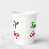 季節のごあいさつホリーのクリスマススクリプト 紙コップ (右)