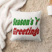 季節のごあいさつホリークリスマスタイポグラフィ クッション (ブランケット)