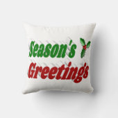 季節のごあいさつホリークリスマスタイポグラフィ クッション (裏面)