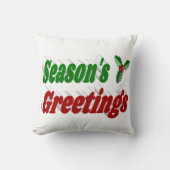 季節のごあいさつホリークリスマスタイポグラフィ クッション (正面)