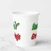 季節のごあいさつホリークリスマスタイポグラフィ 紙コップ (右)