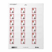 季節のごあいさつホリークリスマスツリー2トーンピンク ラベル (フルシート)