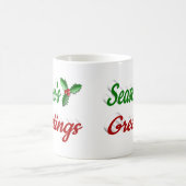 季節のごあいさつホリークリスマスハーフスクリプト コーヒーマグカップ (中央)