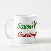 季節のごあいさつホリークリスマスハーフスクリプト コーヒーマグカップ (左)