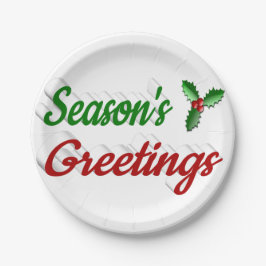 季節のごあいさつホリースクリプトクリスマス ペーパープレート