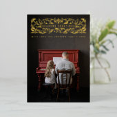 季節のごあいさつホリー葉ズ写真 箔シーズンカード (立ち正面)