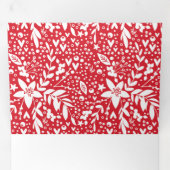 季節のごあいさつホワイト文字数々のフォトホリデー 三つ折りカード (内部最初)