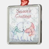 季節のごあいさつポーラベアズプレミアムオーナメント メタルオーナメント (左)