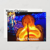 季節のごあいさつメリークリスマスエンジェルポストカード シーズンポストカード (正面/裏面)