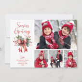 季節のごあいさつモダン4枚Red Bowスクリプト シーズンカード (正面)