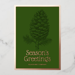 季節のごあいさつモフィピネコ企業のン 箔シーズンカード