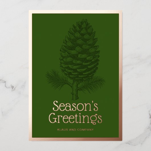 季節のごあいさつモフィピネコ企業のン 箔シーズンカード (正面)