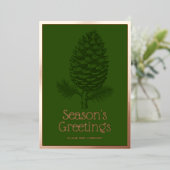 季節のごあいさつモフィピネコ企業のン 箔シーズンカード (立ち正面)