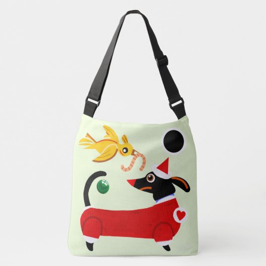 季節のごあいさつラージドキシートバッグ クロスボディバッグ (正面)