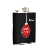 季節のごあいさつレッドオーナメントビニール包まれたフラスコ フラスク (右)