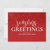 季節のごあいさつレッドグリッターモダン事業 シーズンカード (正面)