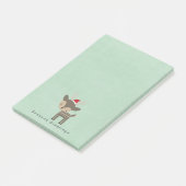 季節のごあいさつレッドサンタハットのクリスマスディアー ポストイット (アングル)