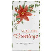 季節のごあいさつレトロタイポグラフィホリデーシーズン スモールペーパーバッグ (正面)