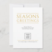 季節のごあいさつロゴ金ゴールドストライプ事業 シーズンカード (正面)
