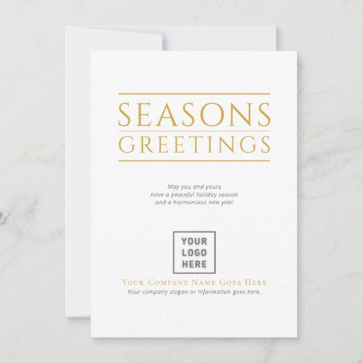 季節のごあいさつロゴ金ゴールドストライプ事業 シーズンカード (正面)