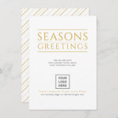 季節のごあいさつロゴ金ゴールドストライプ事業 シーズンカード (正面/裏面)