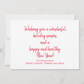 季節のごあいさつヴィンテージスノウイ・バーン写真 シーズンカード (裏面)