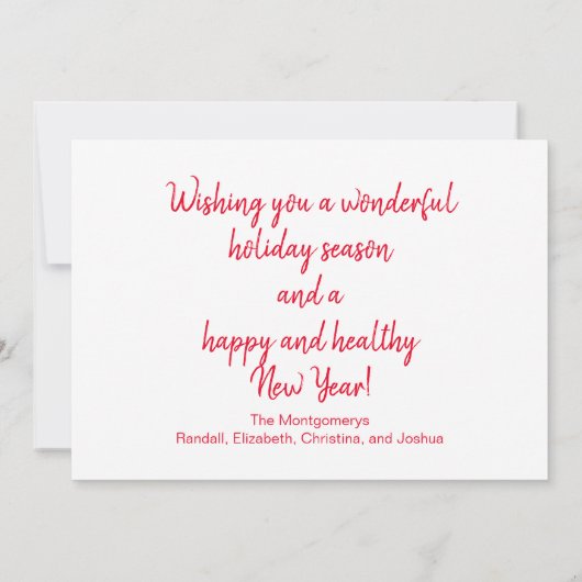 季節のごあいさつヴィンテージスノウイ・バーン写真 シーズンカード (裏面)