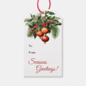 季節のごあいさつヴィンテージデザインクリスマス ギフトタグ (正面)