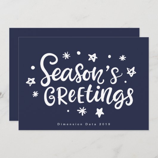 季節のごあいさつ企業のホリデーカード シーズンカード (正面/裏面)