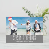 季節のごあいさつ企業のホリデー写真 招待状 (スタンド正面)