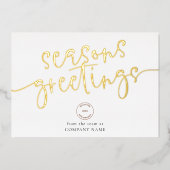 季節のごあいさつ企業のロゴラグジュア実在リー 箔シーズンカード (正面)