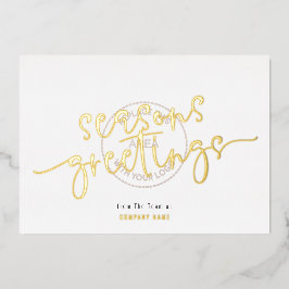 季節のごあいさつ会社ロゴオーバーレイラグジュアリー実在ズ 箔シーズンカード