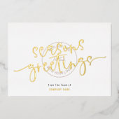 季節のごあいさつ会社ロゴオーバーレイラグジュアリー実在ズ 箔シーズンカード (正面)