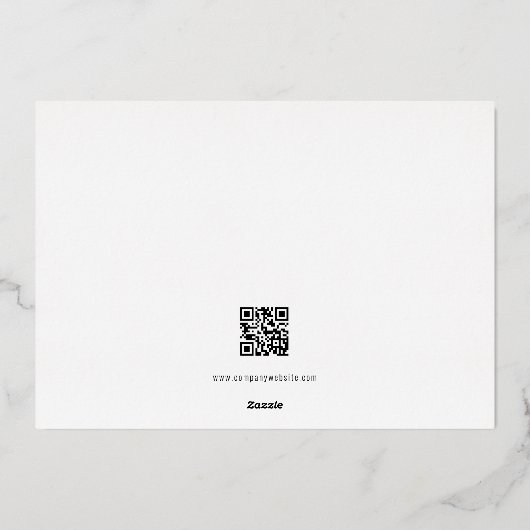 季節のごあいさつ会社ロゴオーバーレイラグジュアリー実在ズ 箔シーズンカード (裏面)