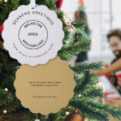 季節のごあいさつ会社ロゴクリスマス オーナメントカード