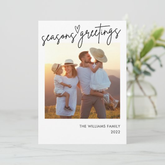季節のごあいさつ写真クリスマスカードの挿入 シーズンカード (スタンド正面)