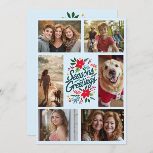 季節のごあいさつ手描きカスタム6 PHOTO シーズンカード (正面/裏面)