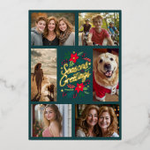 季節のごあいさつ手描きカスタム6 PHOTO 箔シーズンカード (正面)